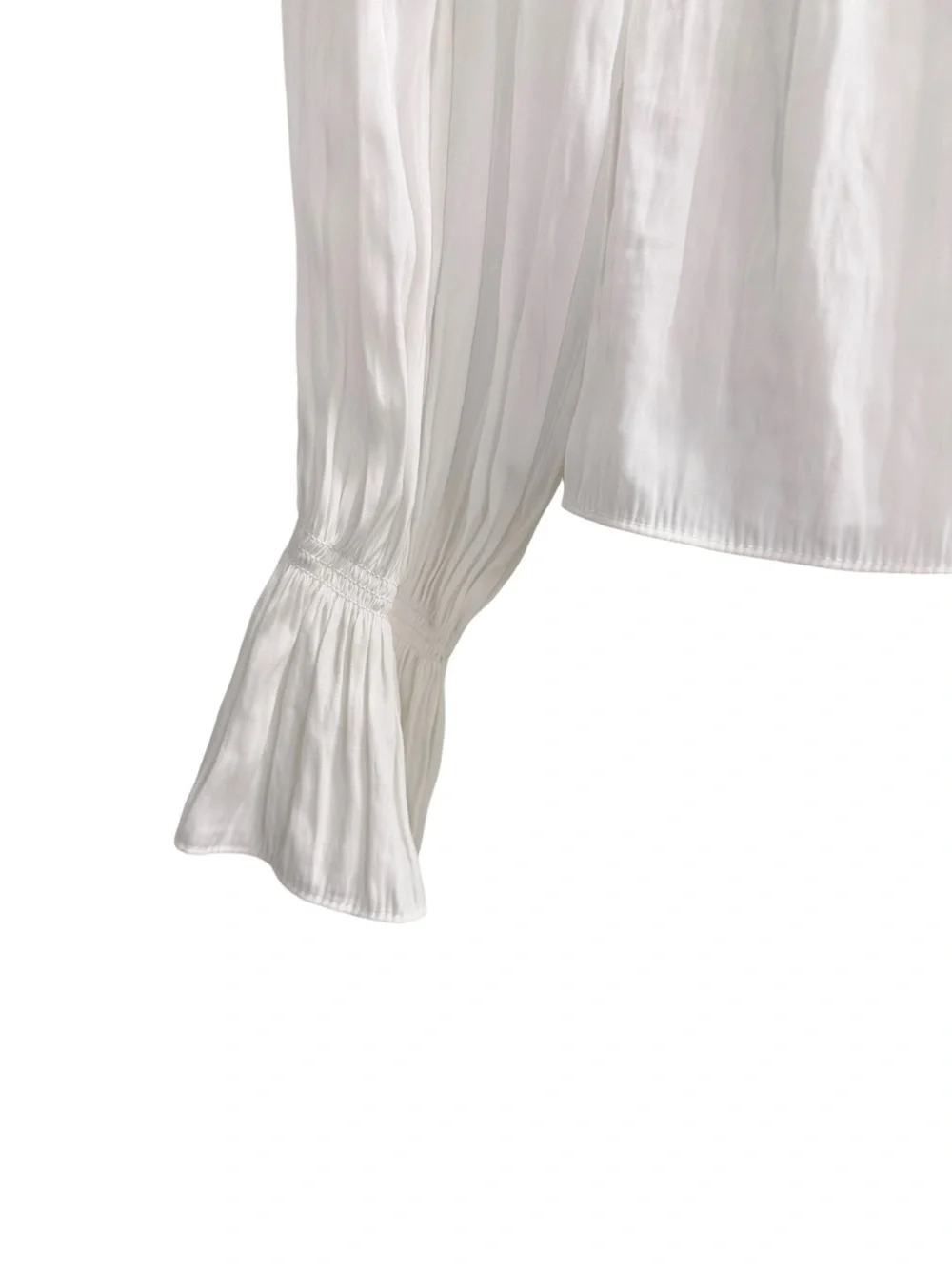 RAMY BROOK Justine Smocked Bell Long Sleeve Blouse White Size Small - Picture 8 of 13